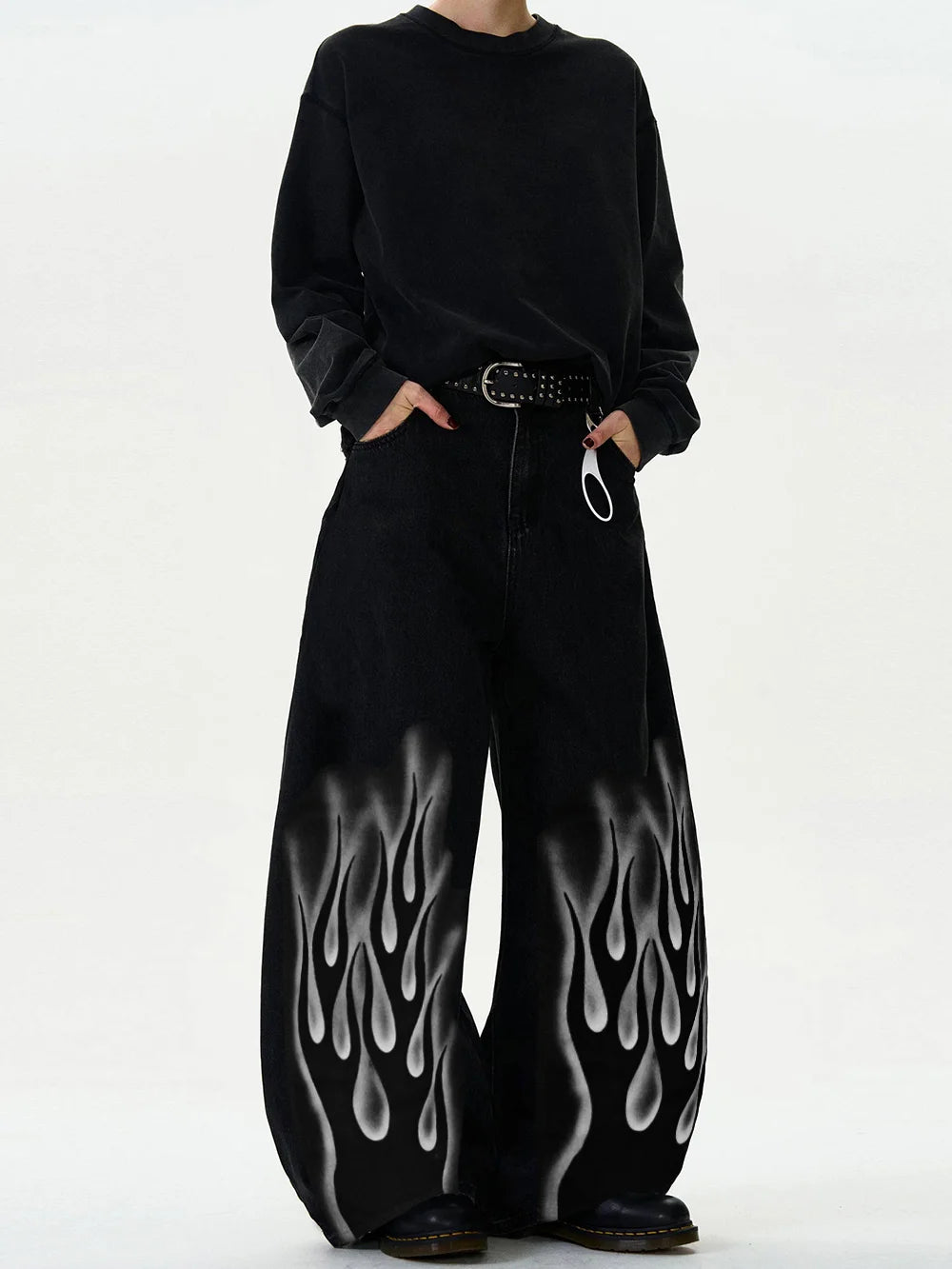 Calça Jeans Baggy Wide Leg Curved