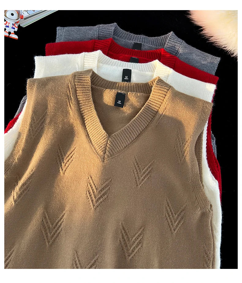 Colete Jacquard Tricot Gola V