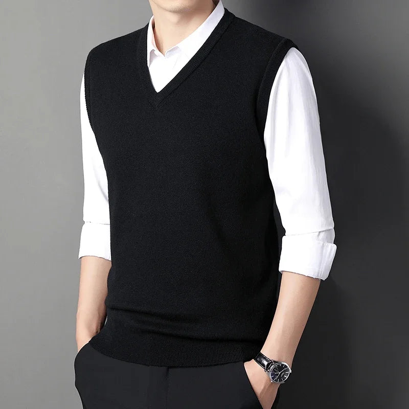 Colete Knit V-Neck Casual