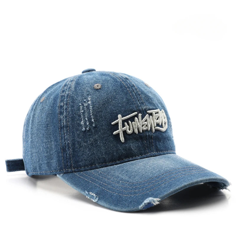 Boné Denim Japonês Bordado