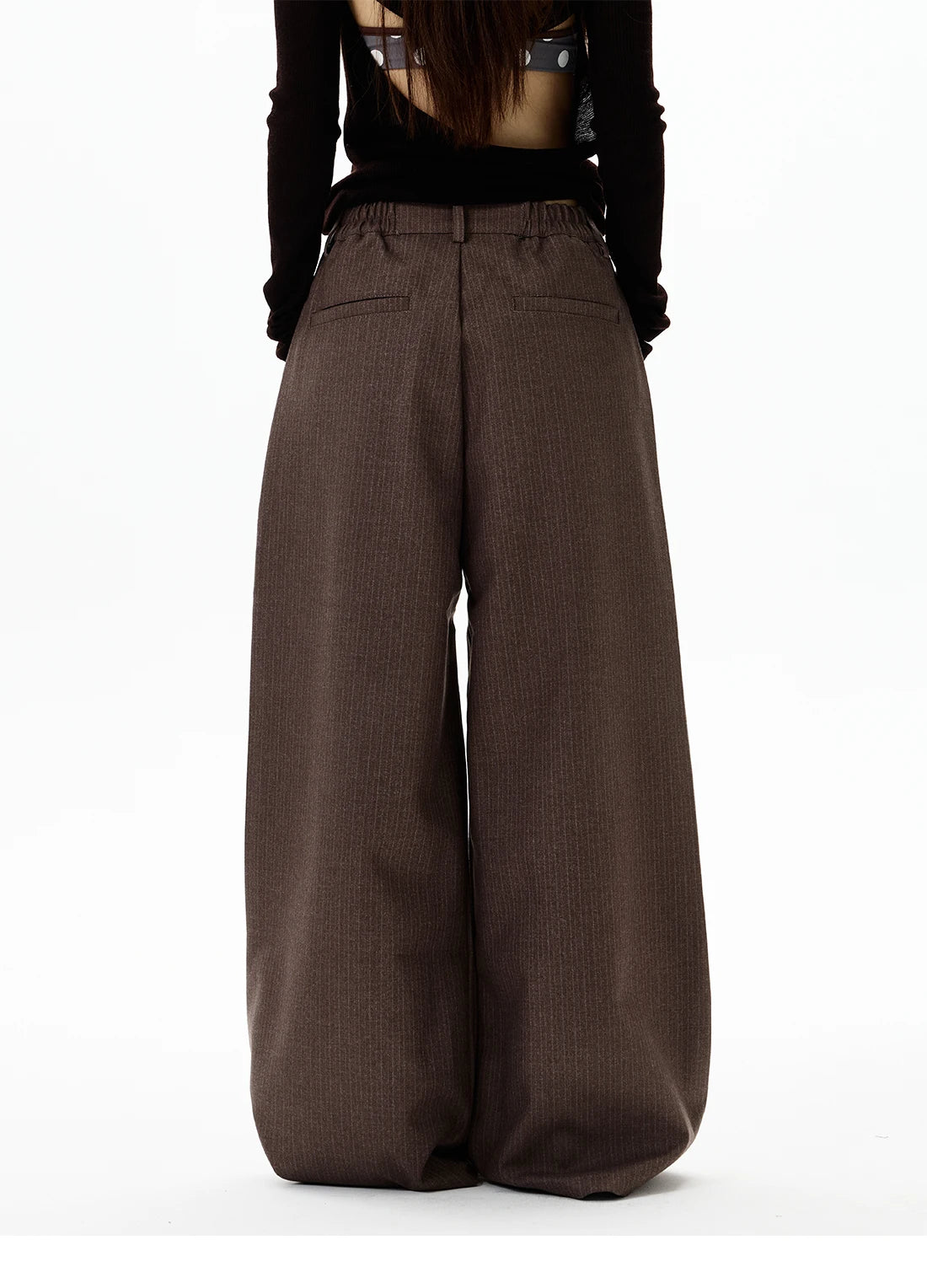 Calça Wide Leg Pinstripe