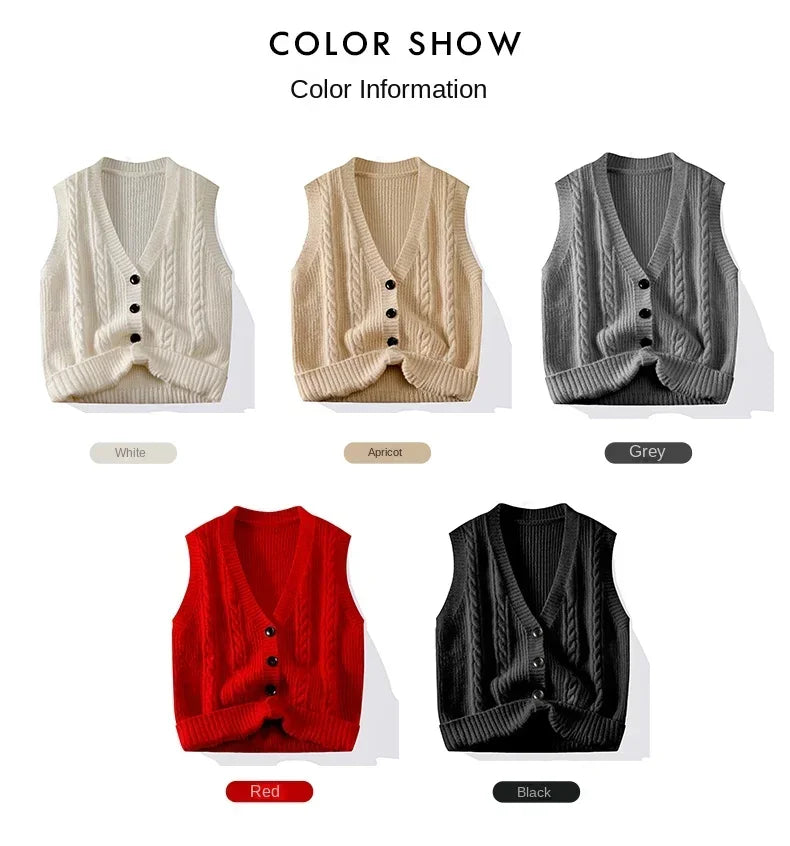 Colete Knit Sleeveless Trendy